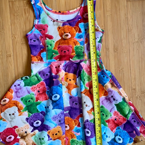 Children’s Place Colorful Teddy Bear Print Dress Kids Small (5/6) - Picture 7 of 9